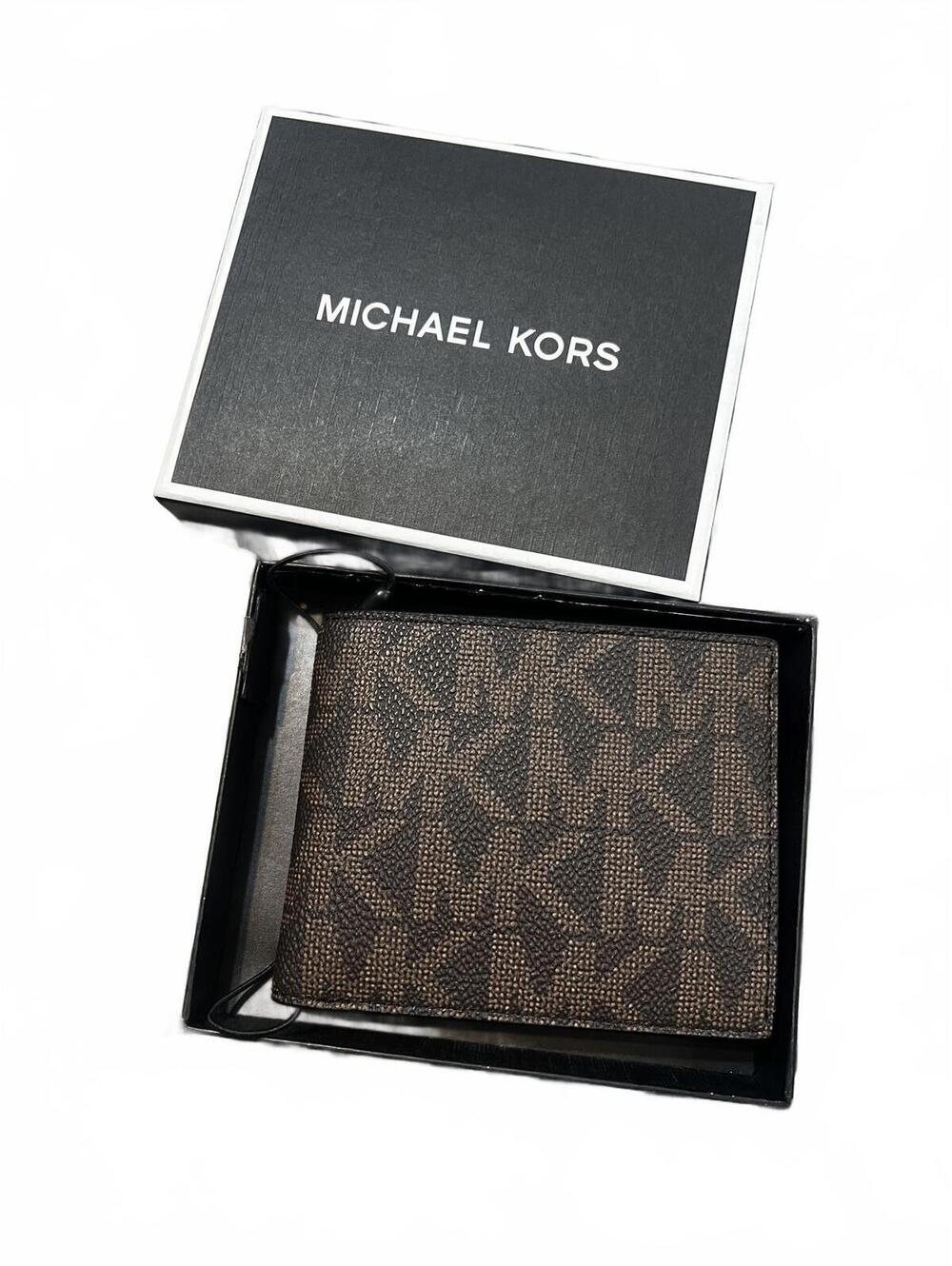 Michael Kors Jet Set Men's Wallet Brown/Black - Picture 2 of 8